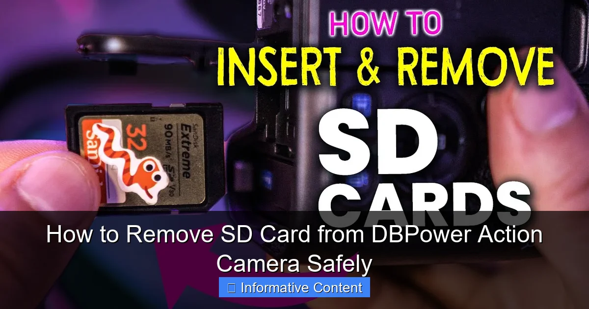 How to Remove SD Card from DBPower Action Camera Safely