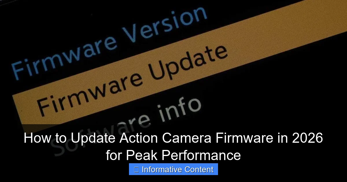 How to Update Action Camera Firmware in 2026 for Peak Performance
