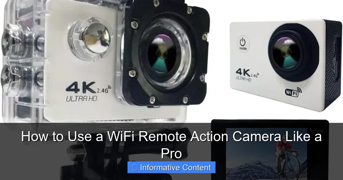 How to Use a WiFi Remote Action Camera Like a Pro