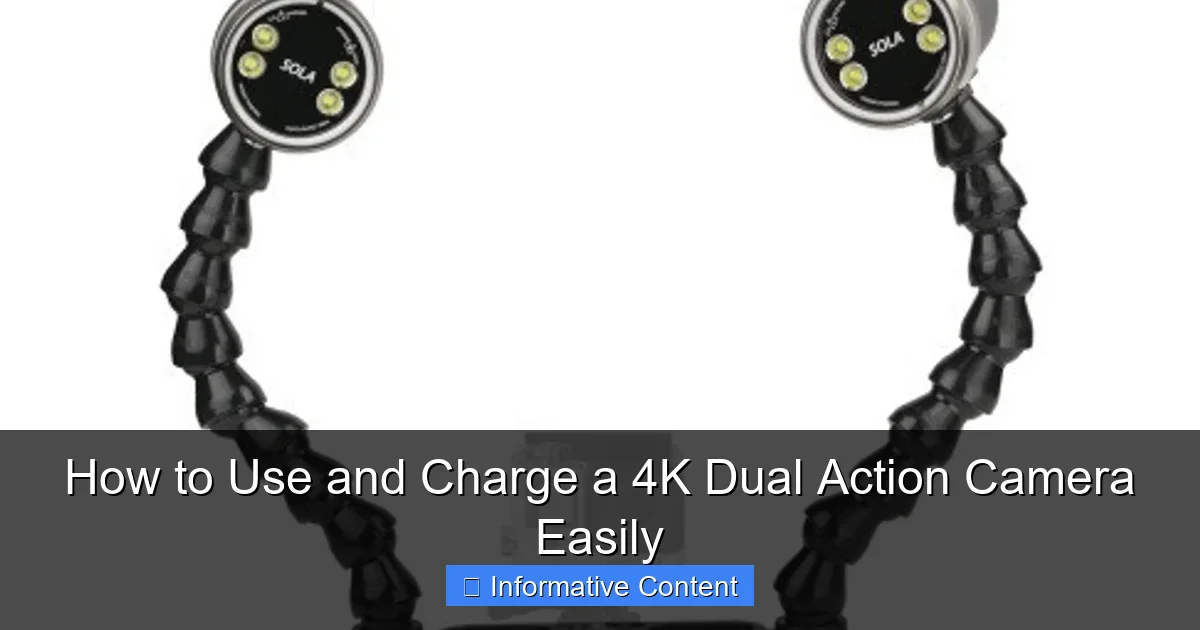 How to Use and Charge a 4K Dual Action Camera Easily