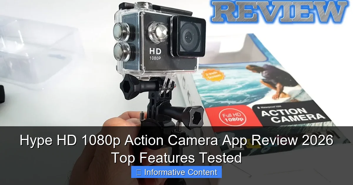Hype HD 1080p Action Camera App Review 2026 Top Features Tested