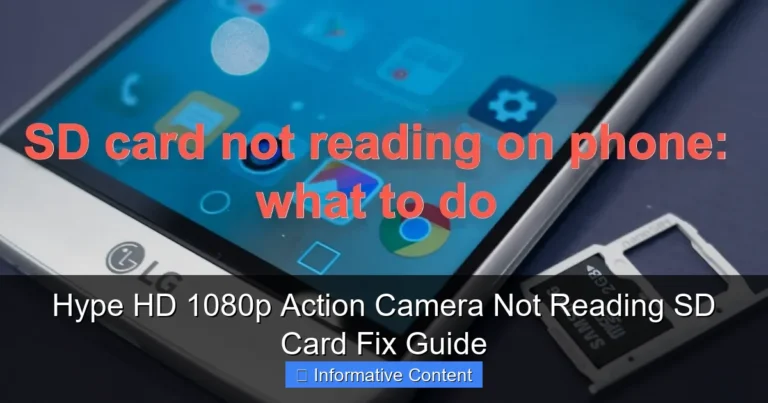 Hype HD 1080p Action Camera Not Reading SD Card Fix Guide