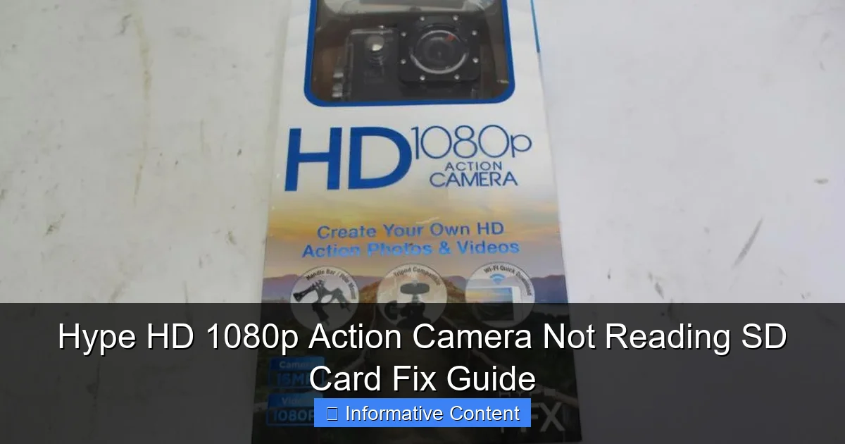 Hype HD 1080p Action Camera Not Reading SD Card Fix Guide