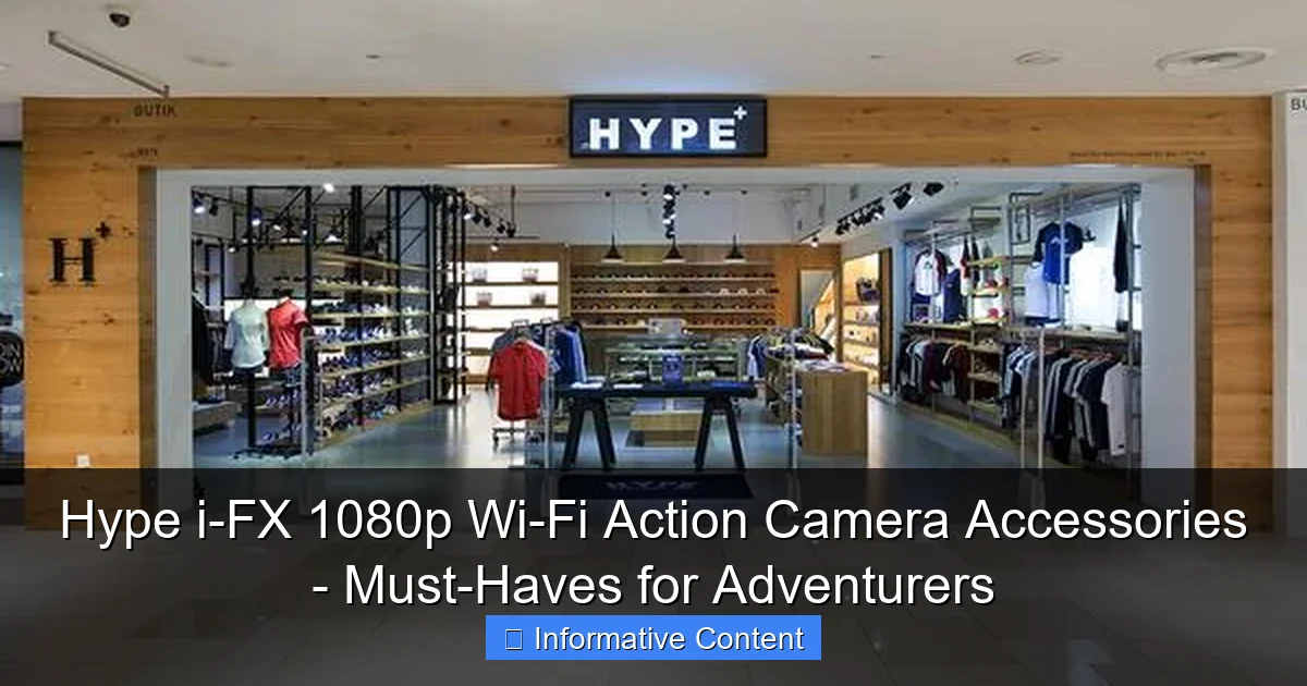 Hype i-FX 1080p Wi-Fi Action Camera Accessories - Must-Haves for Adventurers