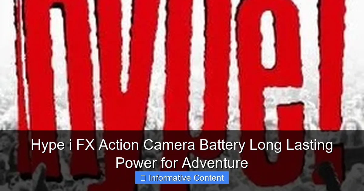 Hype i FX Action Camera Battery Long Lasting Power for Adventure