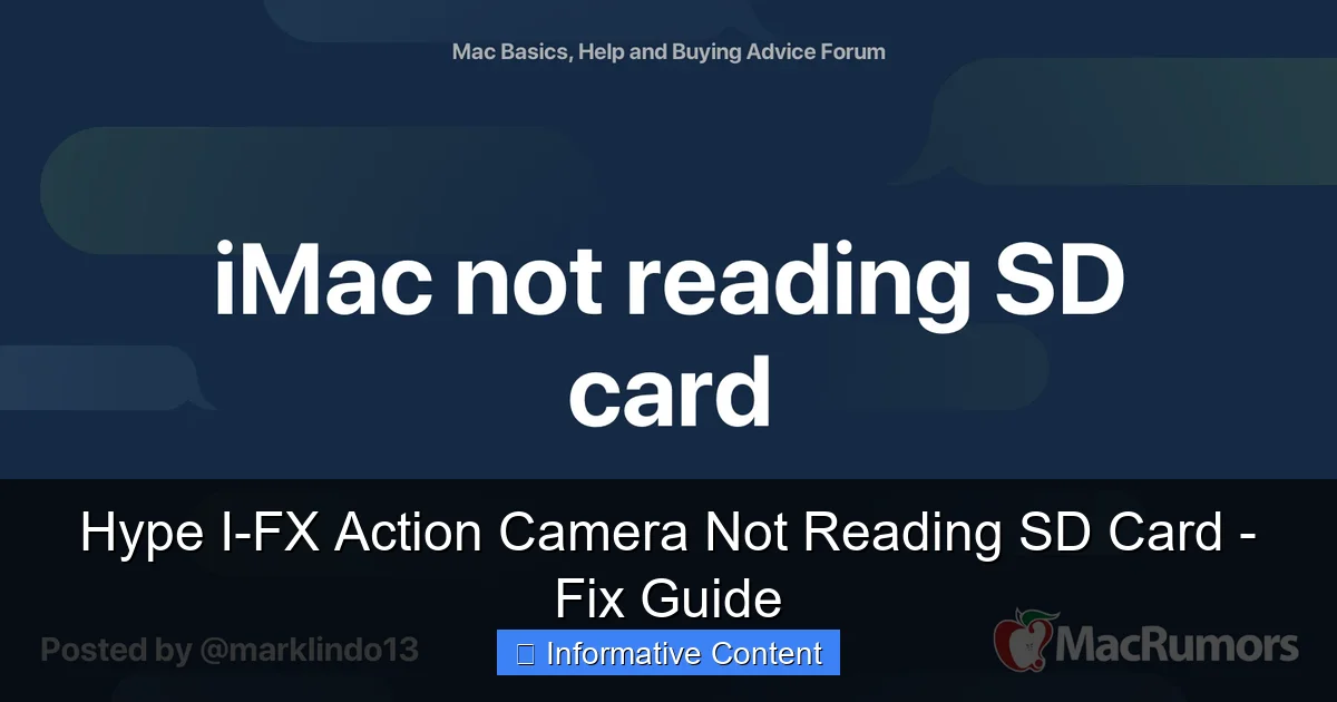Hype I-FX Action Camera Not Reading SD Card - Fix Guide