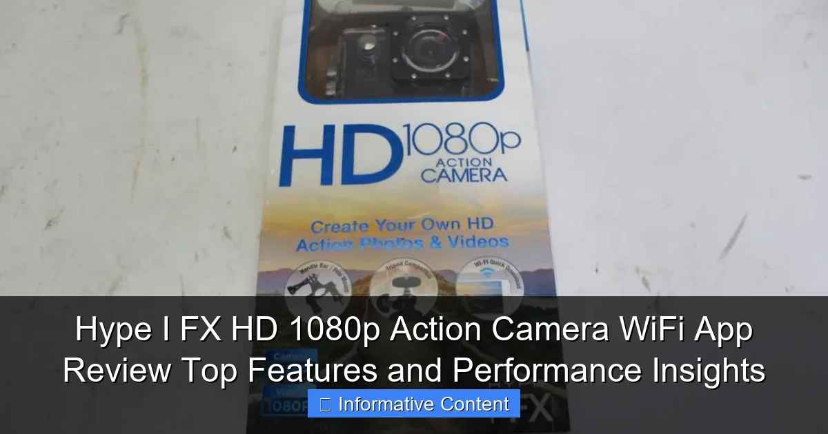 Hype I FX HD 1080p Action Camera WiFi App Review Top Features and Performance Insights