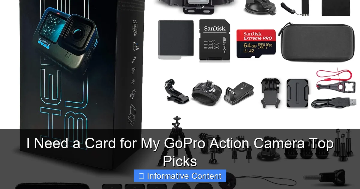 I Need a Card for My GoPro Action Camera Top Picks