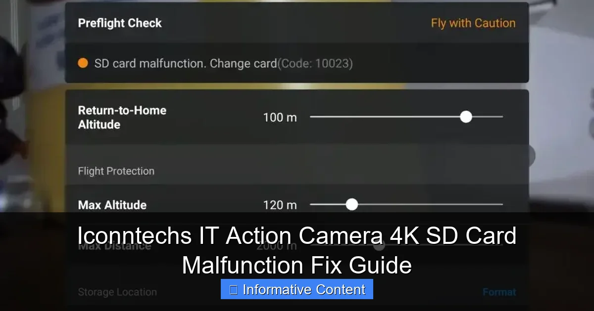 Iconntechs IT Action Camera 4K SD Card Malfunction Fix Guide
