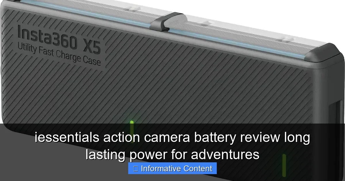 iessentials action camera battery review long lasting power for adventures