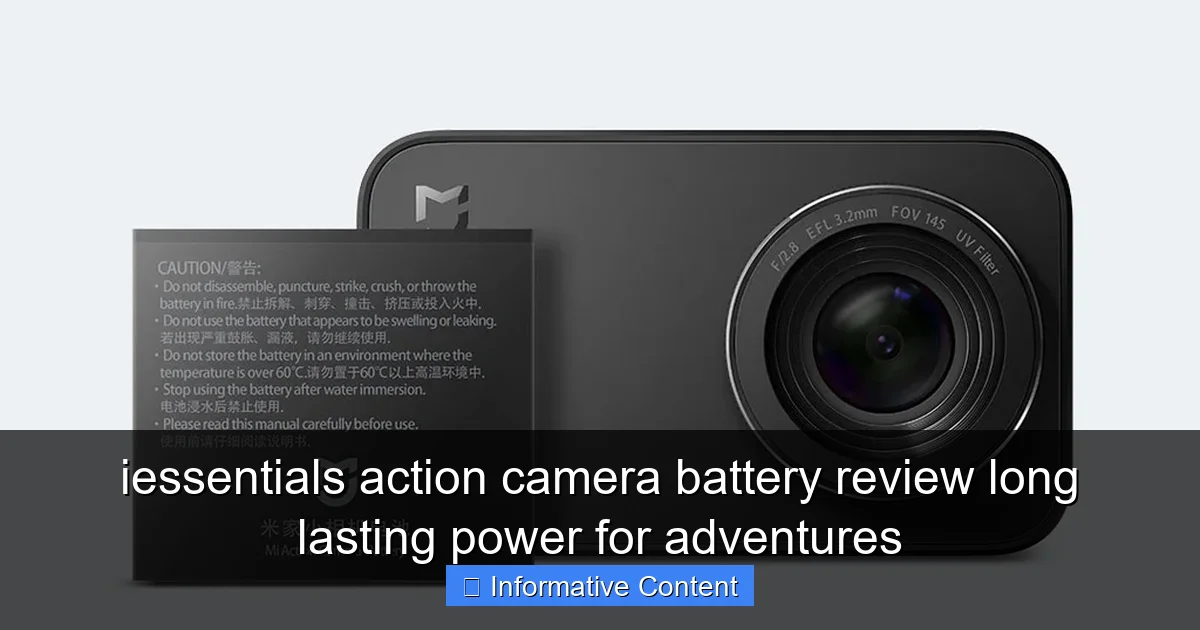 iessentials action camera battery review long lasting power for adventures