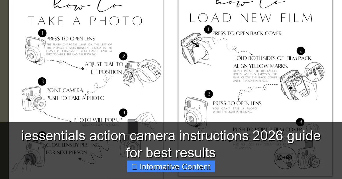 iessentials action camera instructions 2026 guide for best results