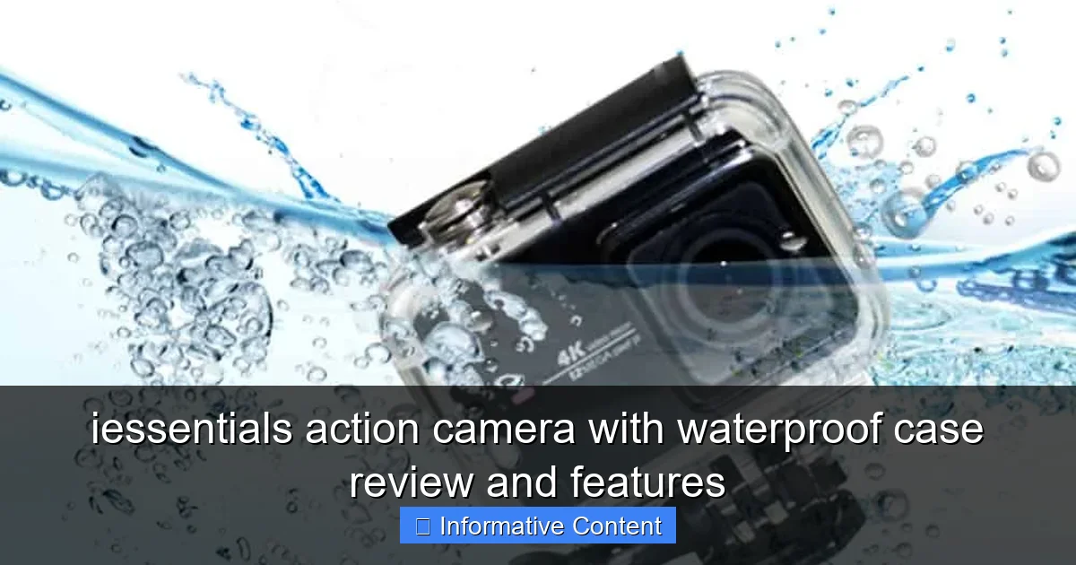 iessentials action camera with waterproof case review and features