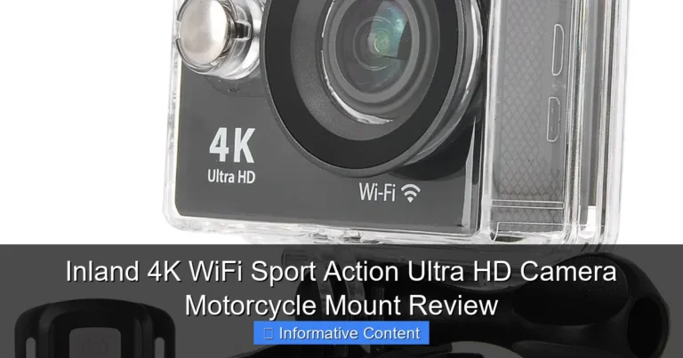 Inland 4K WiFi Sport Action Ultra HD Camera Motorcycle Mount Review