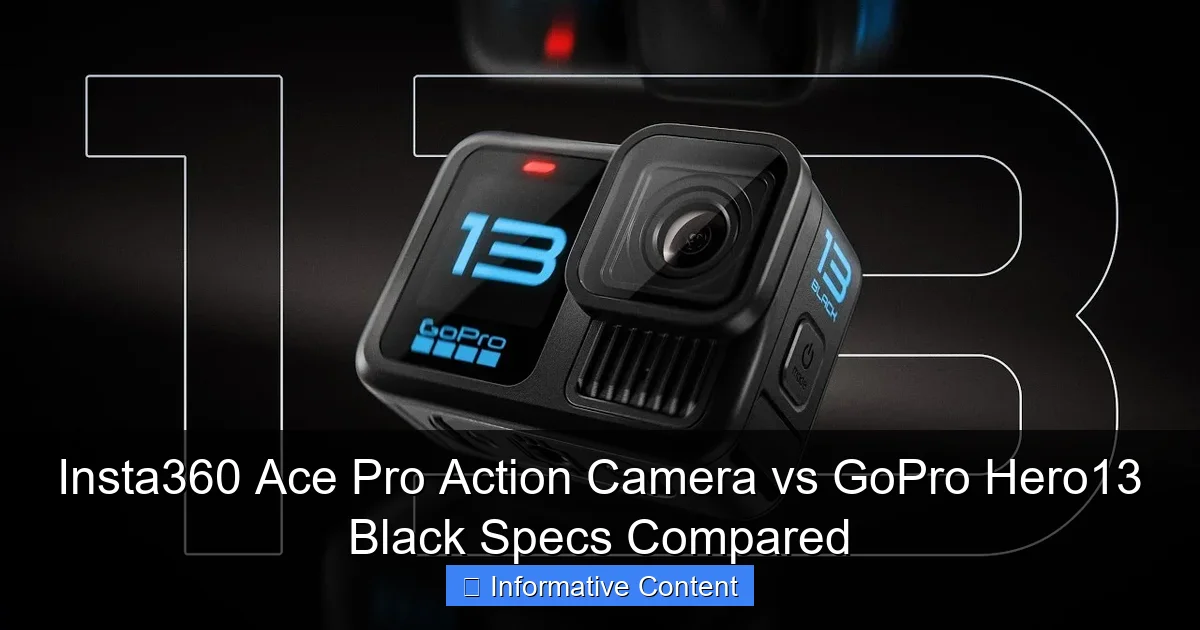 Insta360 Ace Pro Action Camera vs GoPro Hero13 Black Specs Compared