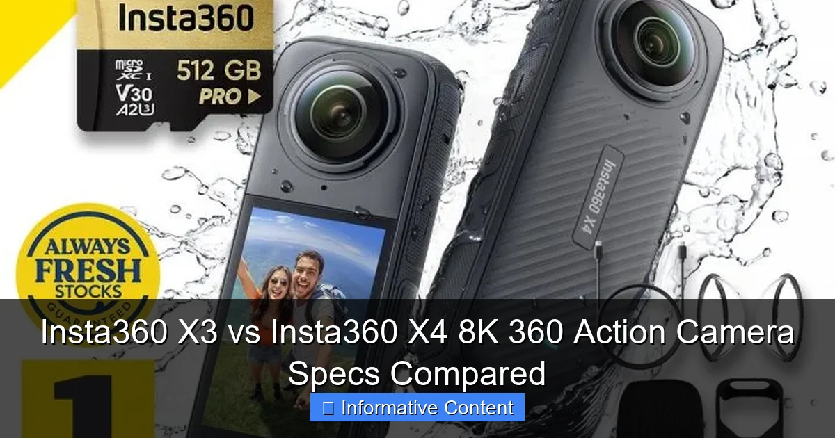 Insta360 X3 vs Insta360 X4 8K 360 Action Camera Specs Compared