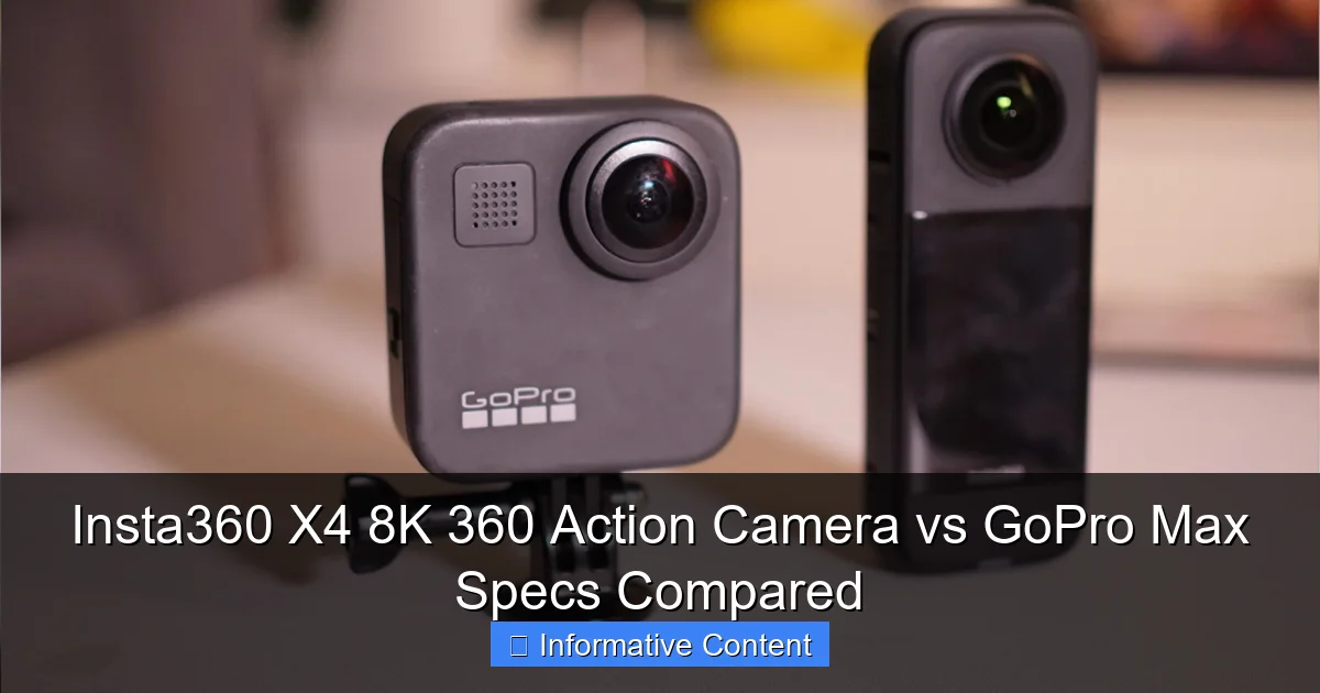 Insta360 X4 8K 360 Action Camera vs GoPro Max Specs Compared