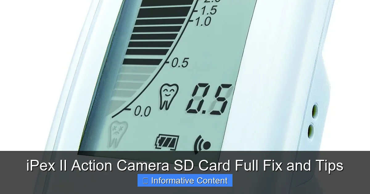 iPex II Action Camera SD Card Full Fix and Tips