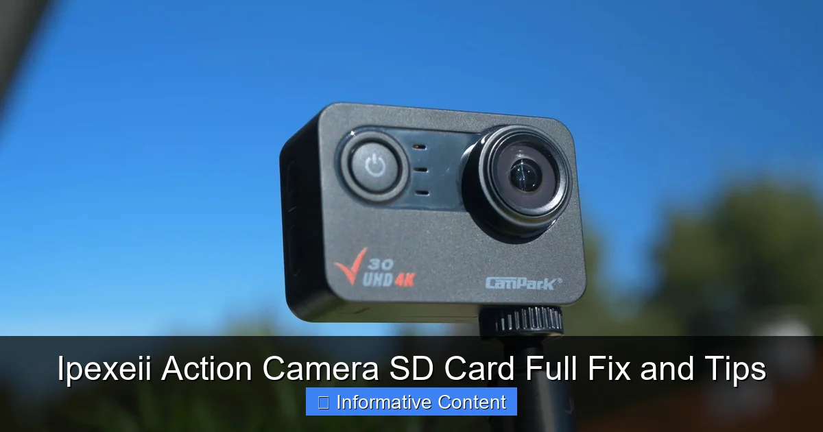 Ipexeii Action Camera SD Card Full Fix and Tips