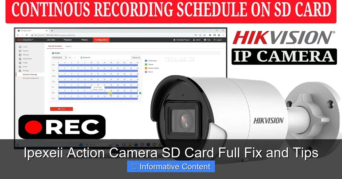 Ipexeii Action Camera SD Card Full Fix and Tips