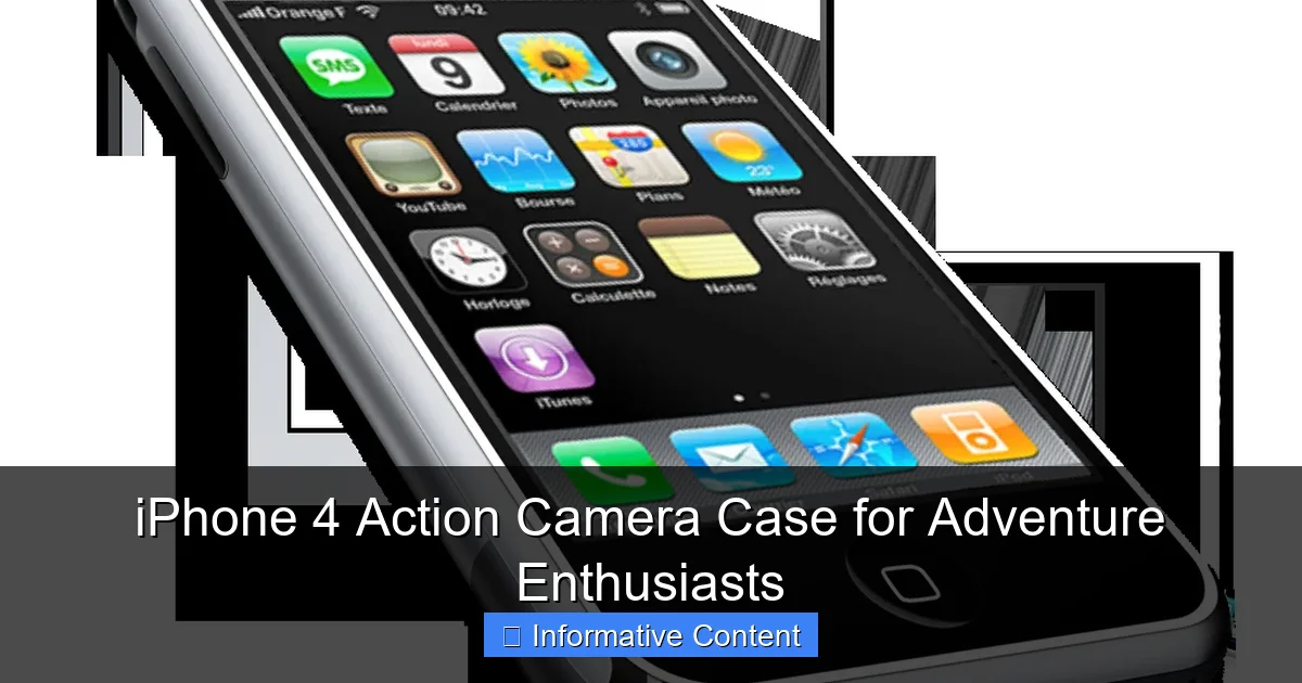 iPhone 4 Action Camera Case for Adventure Enthusiasts