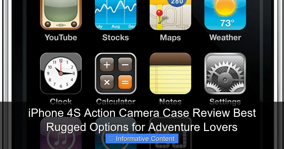 iPhone 4S Action Camera Case Review Best Rugged Options for Adventure Lovers