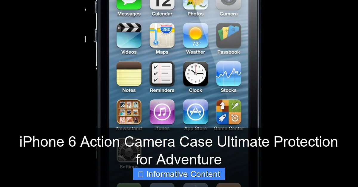 iPhone 6 Action Camera Case Ultimate Protection for Adventure