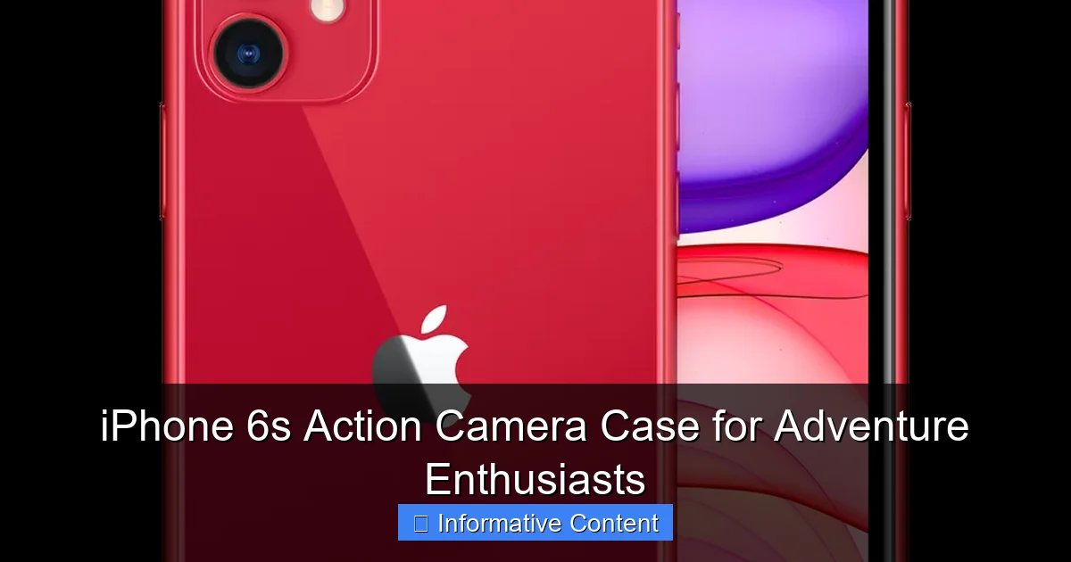 iPhone 6s Action Camera Case for Adventure Enthusiasts