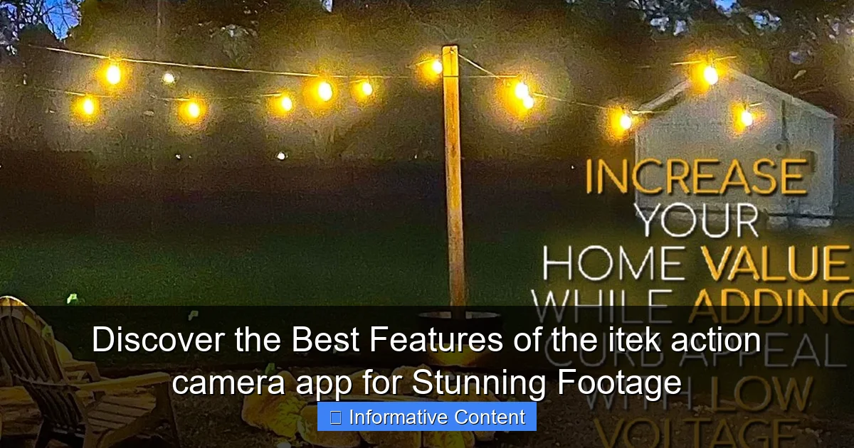 Discover the Best Features of the itek action camera app for Stunning Footage
