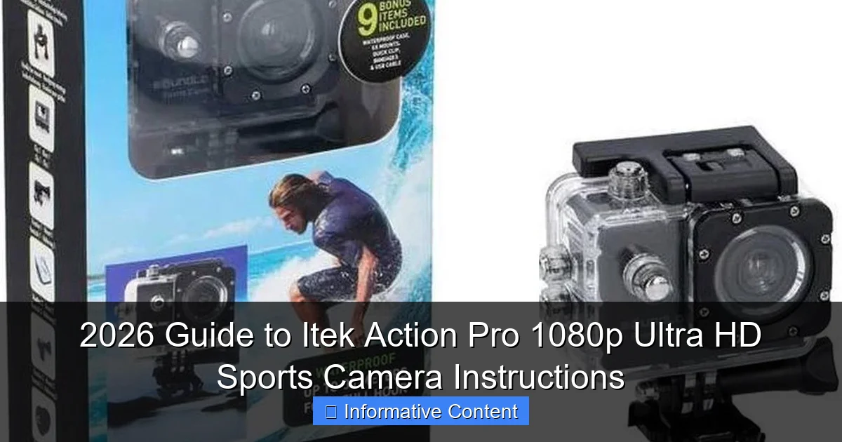 2026 Guide to Itek Action Pro 1080p Ultra HD Sports Camera Instructions