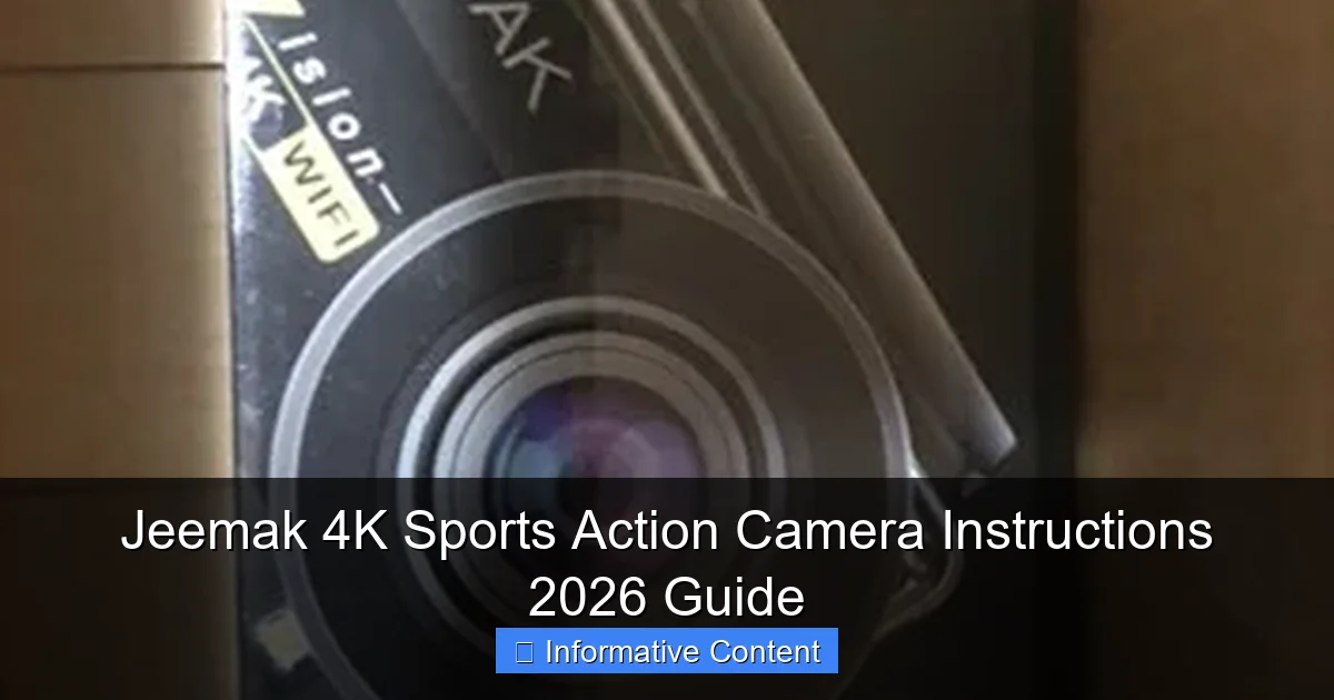 Jeemak 4K Sports Action Camera Instructions 2026 Guide
