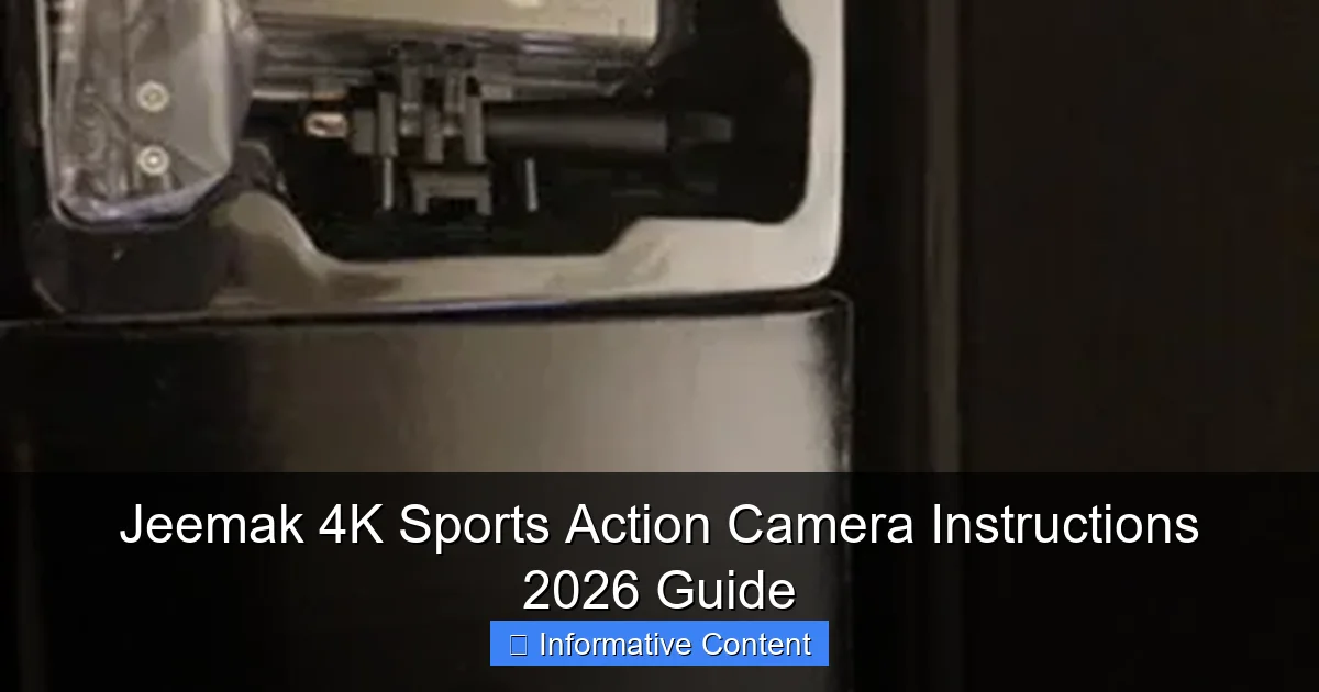 Jeemak 4K Sports Action Camera Instructions 2026 Guide