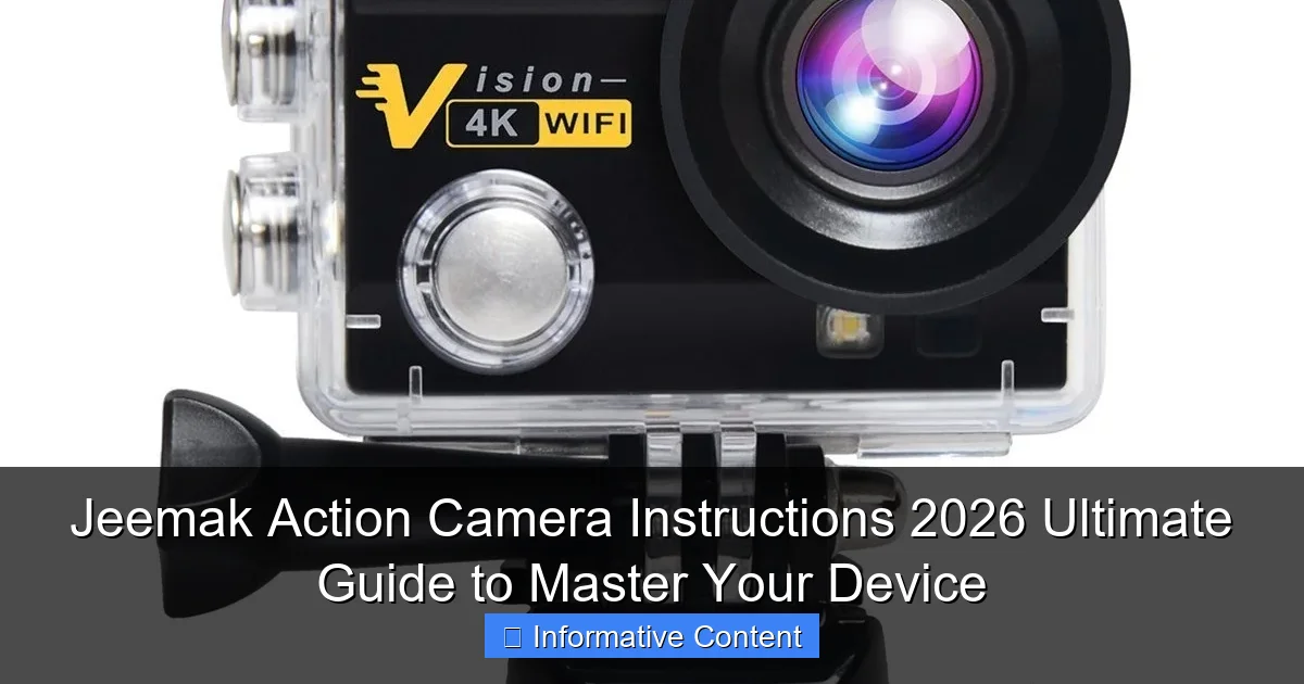 Jeemak Action Camera Instructions 2026 Ultimate Guide to Master Your Device