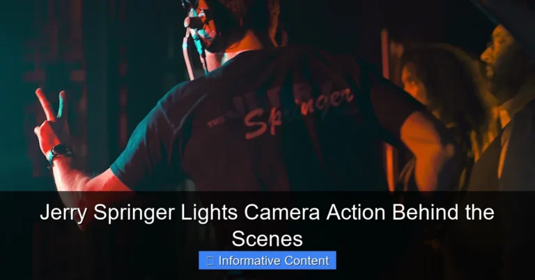 Jerry Springer Lights Camera Action Behind the Scenes