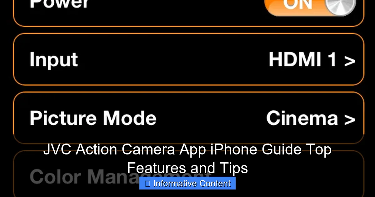 JVC Action Camera App iPhone Guide Top Features and Tips