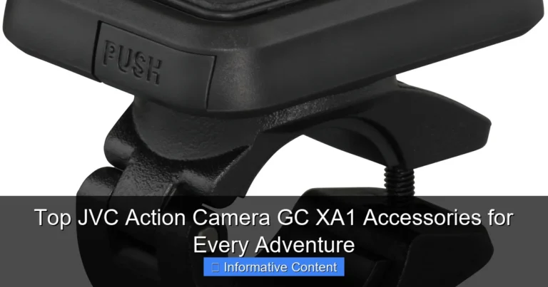 Top JVC Action Camera GC XA1 Accessories for Every Adventure