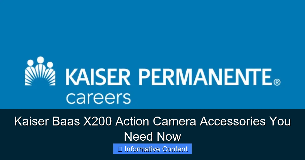 Kaiser Baas X200 Action Camera Accessories You Need Now