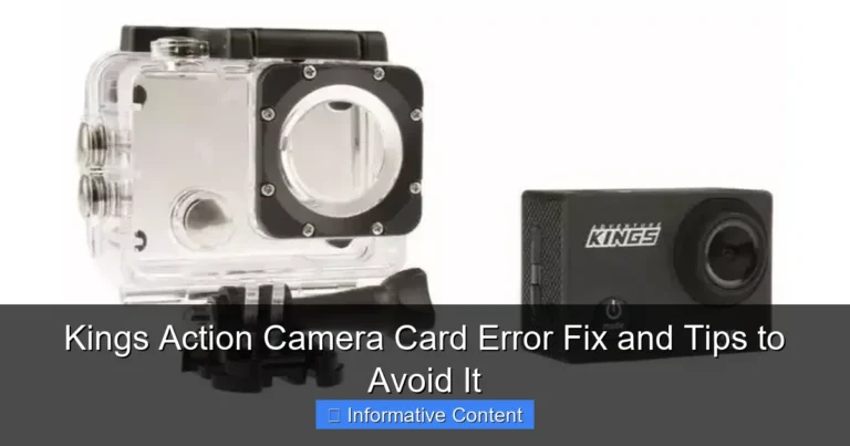 Kings Action Camera Card Error Fix and Tips to Avoid It