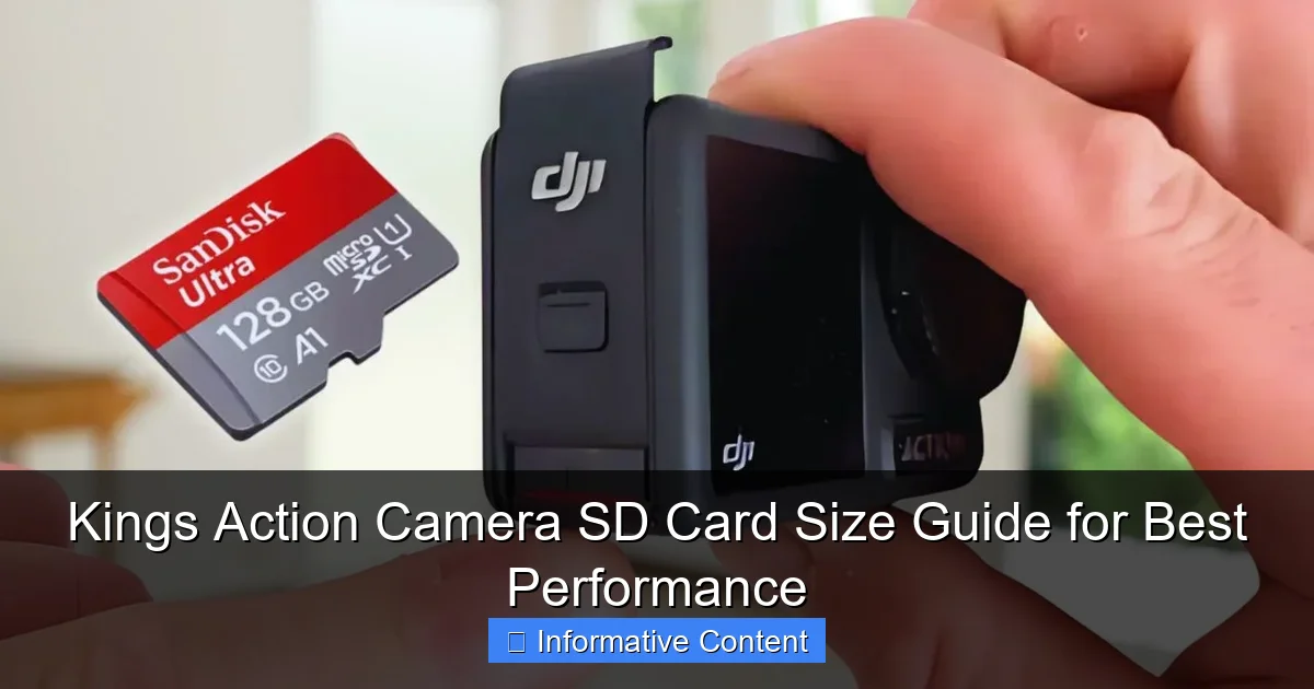 Kings Action Camera SD Card Size Guide for Best Performance