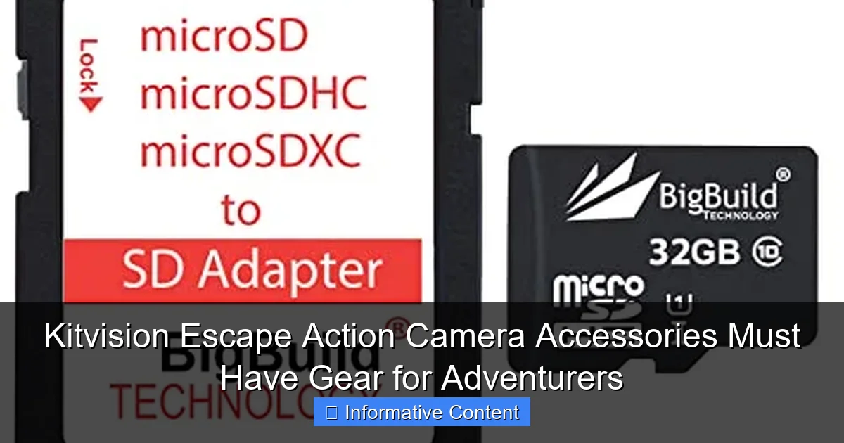 Kitvision Escape Action Camera Accessories Must Have Gear for Adventurers
