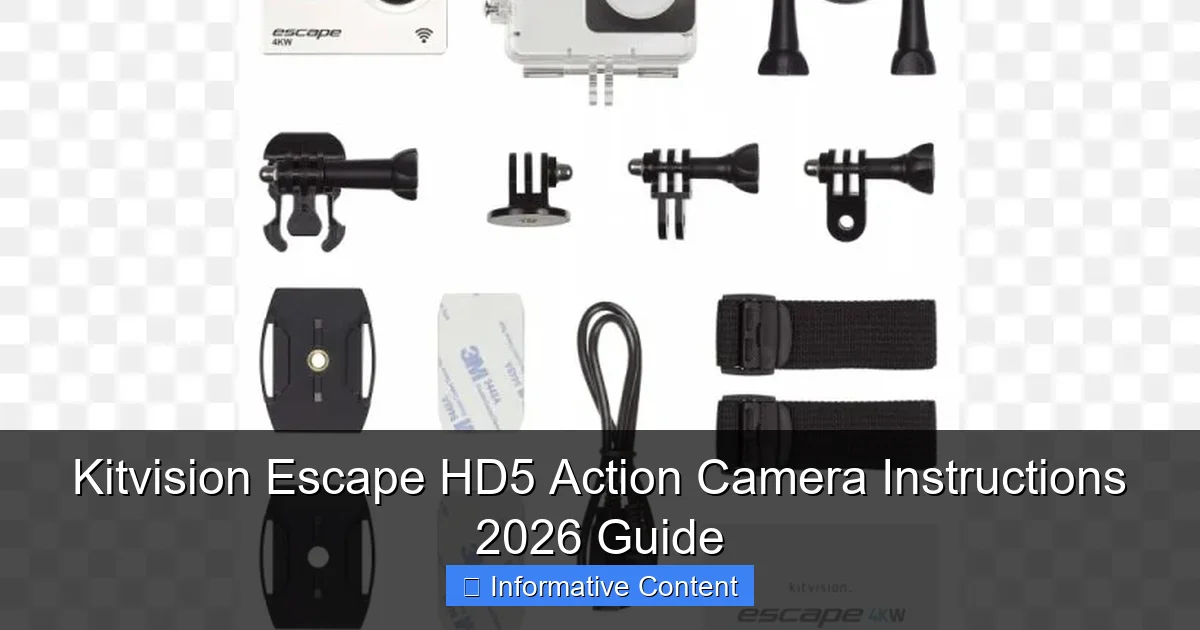Kitvision Escape HD5 Action Camera Instructions 2026 Guide