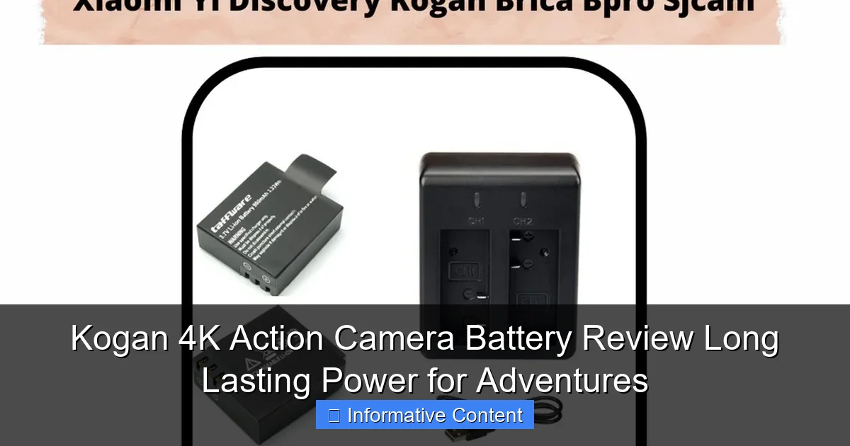 Kogan 4K Action Camera Battery Review Long Lasting Power for Adventures