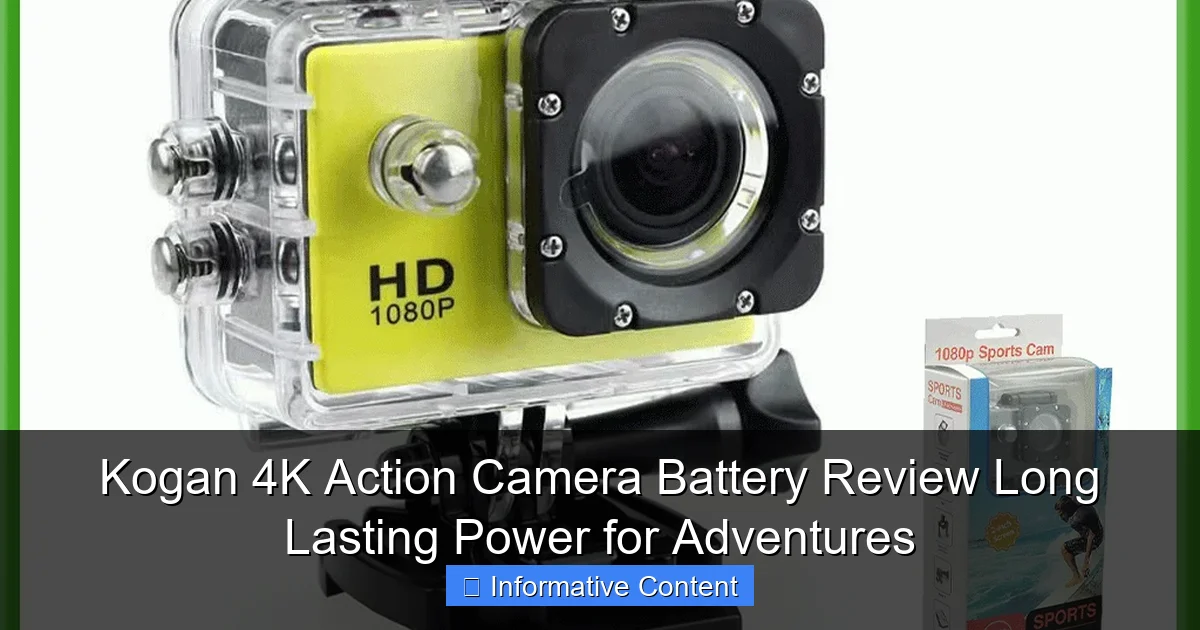Kogan 4K Action Camera Battery Review Long Lasting Power for Adventures