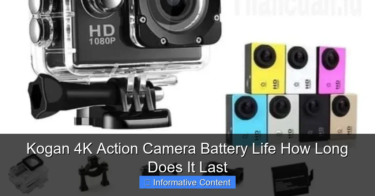 Kogan 4K Action Camera Battery Life How Long Does It Last
