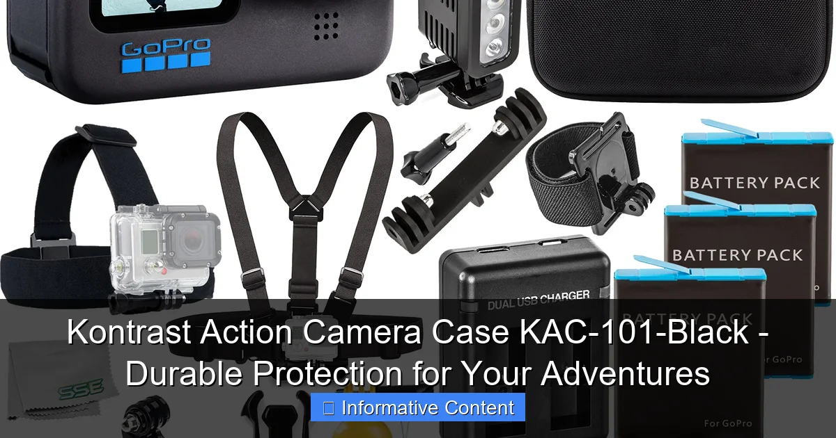 Kontrast Action Camera Case KAC-101-Black - Durable Protection for Your Adventures