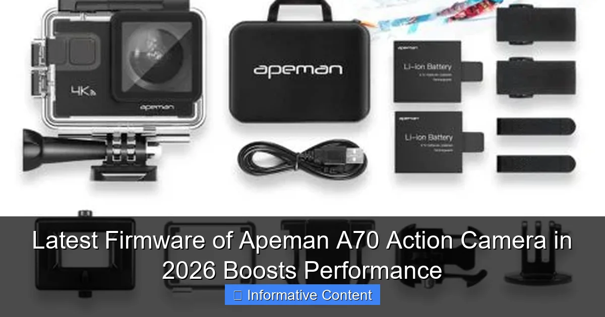 Latest Firmware of Apeman A70 Action Camera in 2026 Boosts Performance