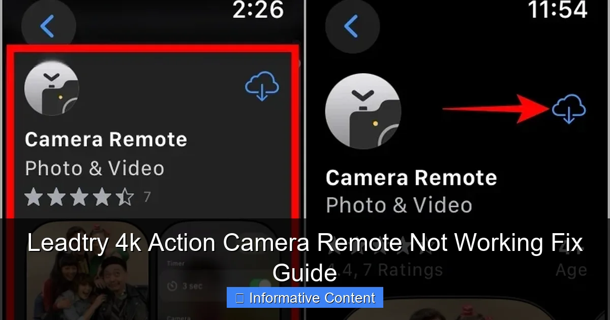 Leadtry 4k Action Camera Remote Not Working Fix Guide