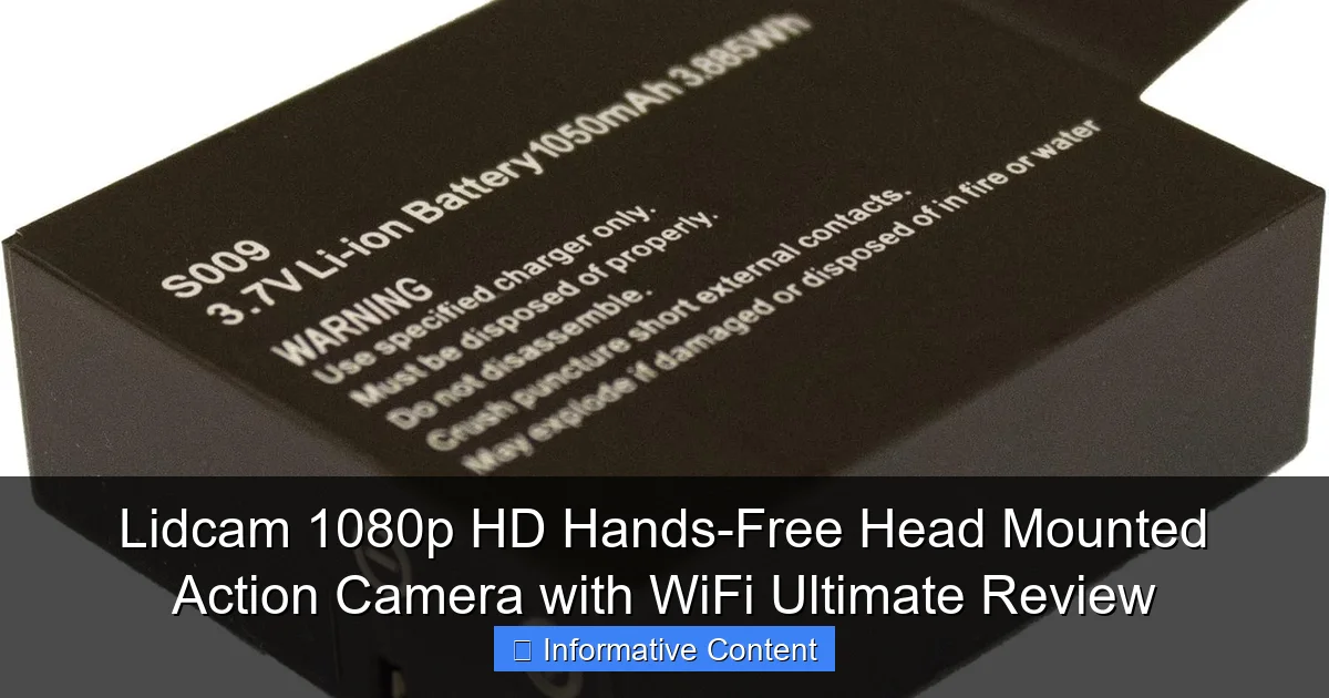 Lidcam 1080p HD Hands-Free Head Mounted Action Camera with WiFi Ultimate Review