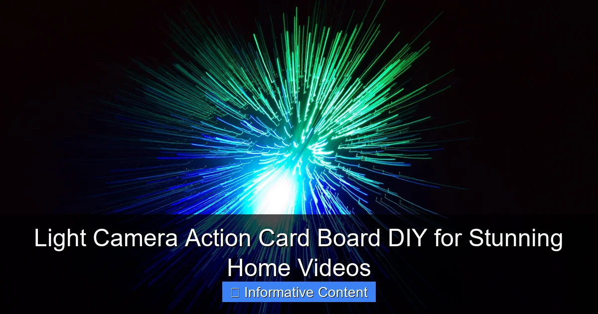 Light Camera Action Card Board DIY for Stunning Home Videos