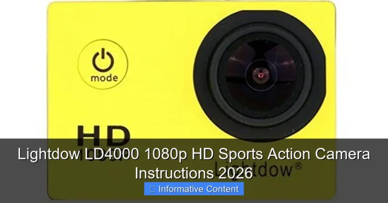 Lightdow LD4000 1080p HD Sports Action Camera Instructions 2026